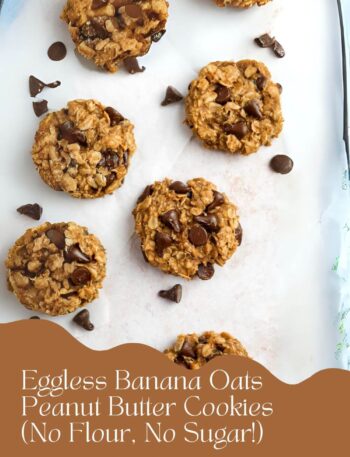 Eggless Banana Oats Peanut Butter Cookies