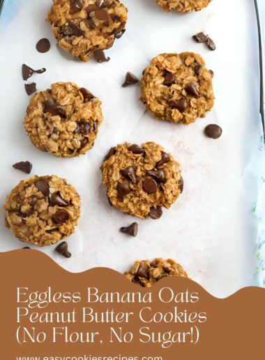 Eggless Banana Oats Peanut Butter Cookies