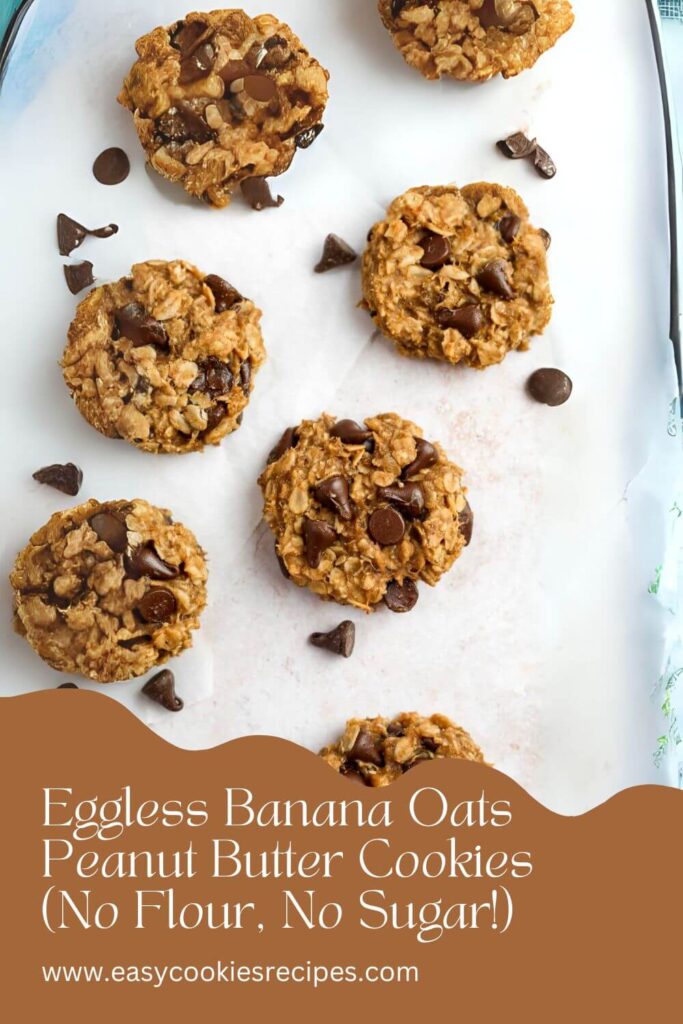 Eggless Banana Oats Peanut Butter Cookies